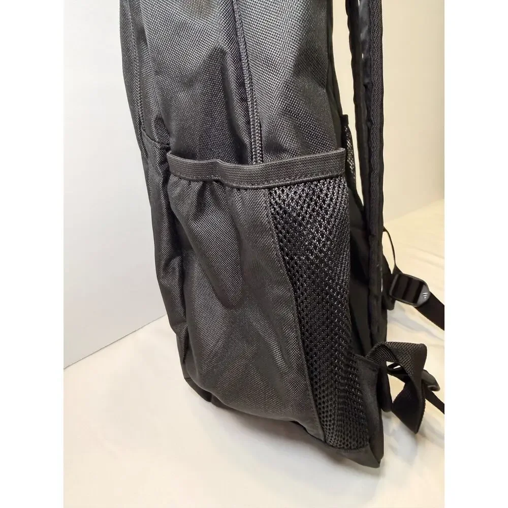 Adidas Classic Backpack Black Gold Logo Laptop School Travel Gym Bookbag NWT